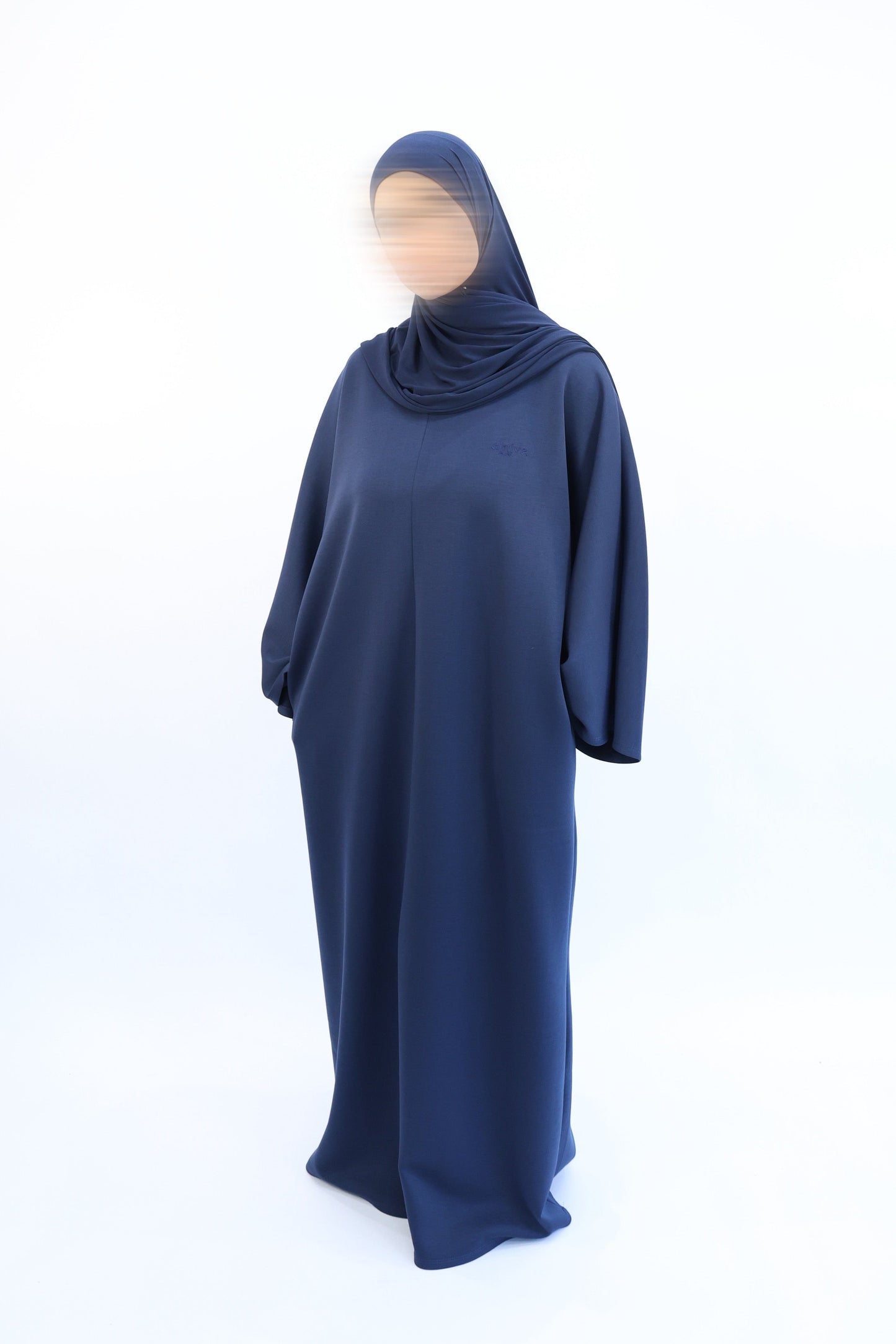 Abaya Jogging coton avec poche - ShaÏma  Bleu nuit / Taille 3