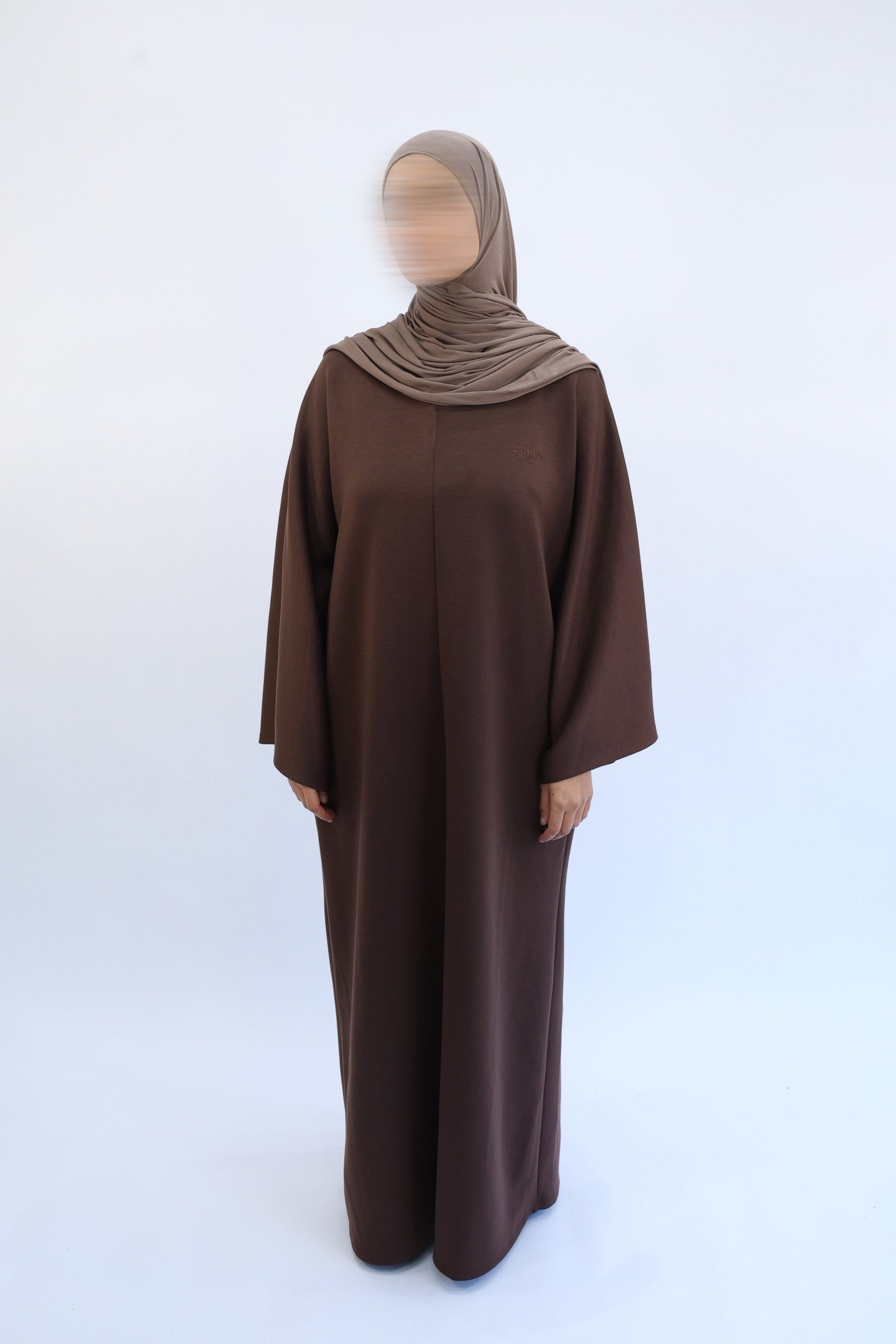 Abaya Jogging coton avec poche - ShaÏma  Marron / Taille 3