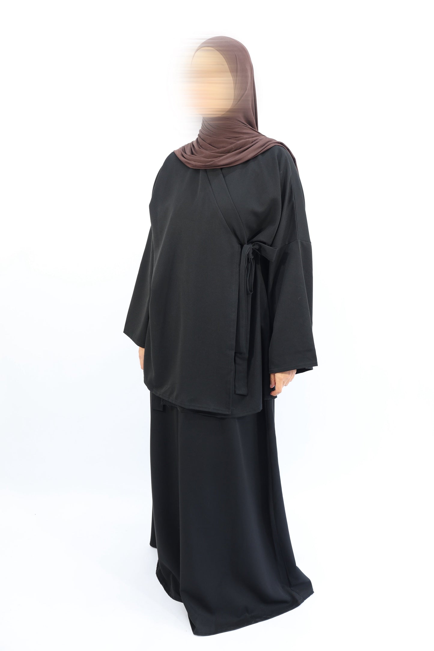 ENSEMBLE KIMONO Wrap & Jupe - NEJMA  Noir