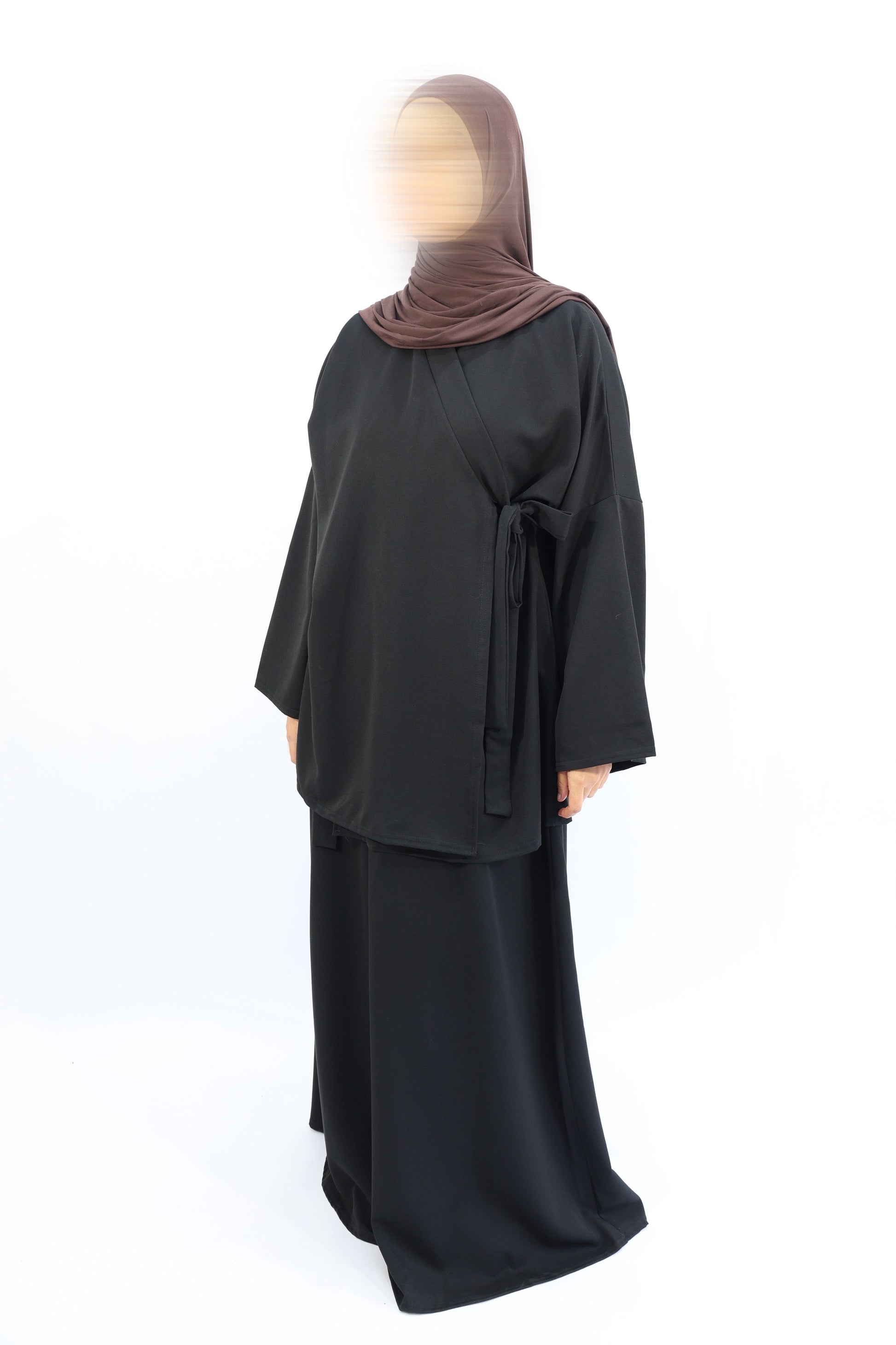 ENSEMBLE KIMONO Wrap & Jupe - NEJMA  Noir