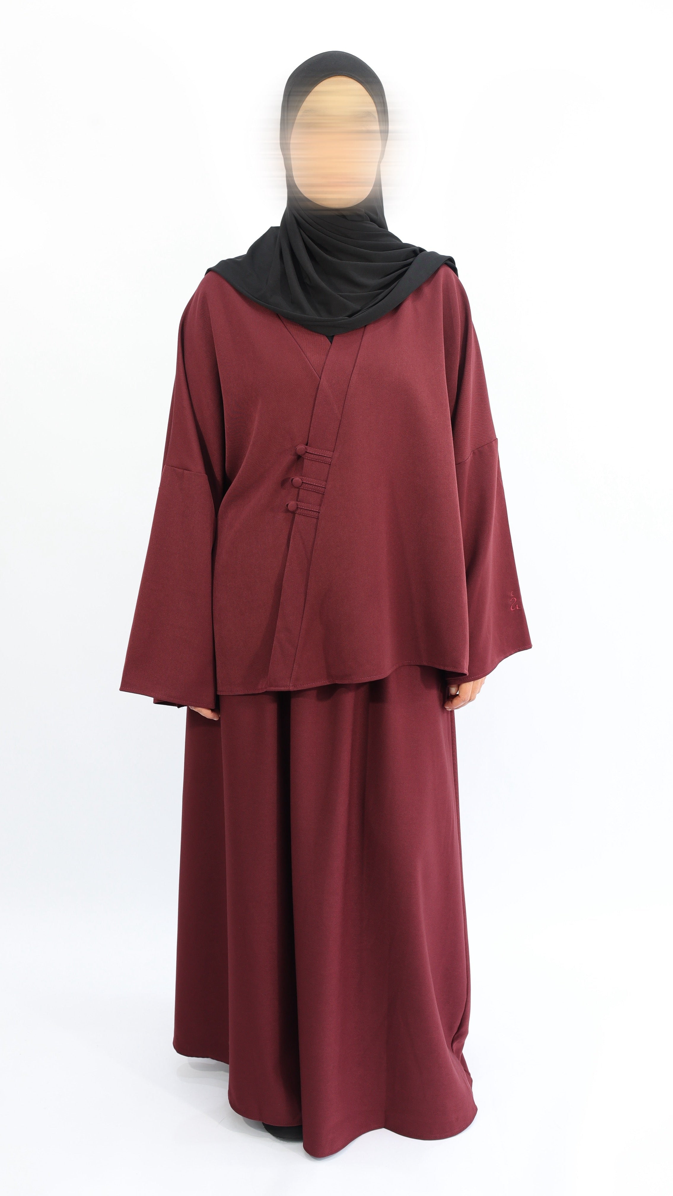 ENSEMBLE TUNIQUE JUPE JAPONAIS  Bordeaux / L/XL