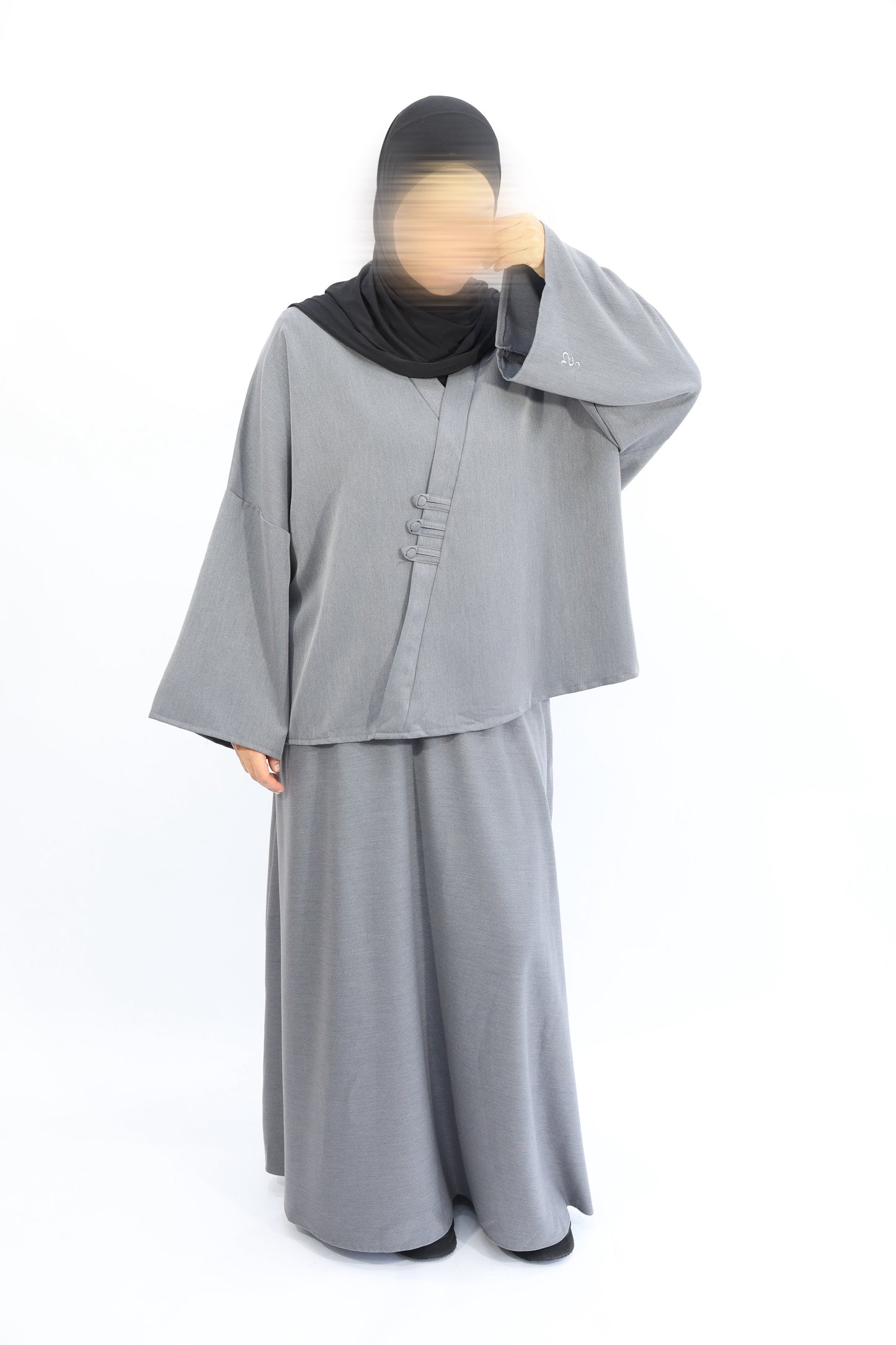 ENSEMBLE TUNIQUE JUPE JAPONAIS  Gris foncé / L/XL