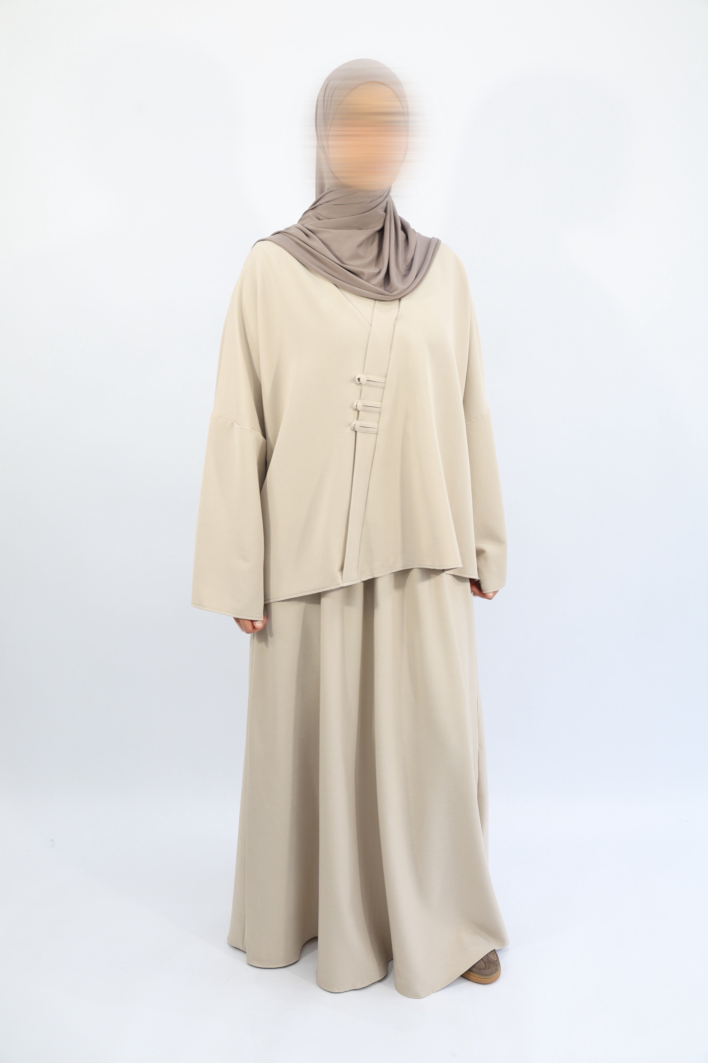 ENSEMBLE TUNIQUE JUPE JAPONAIS  Beige / L/XL