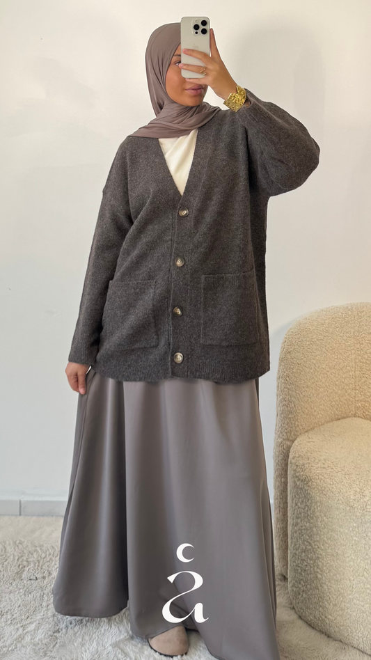 Cardiguan boutonière col V 