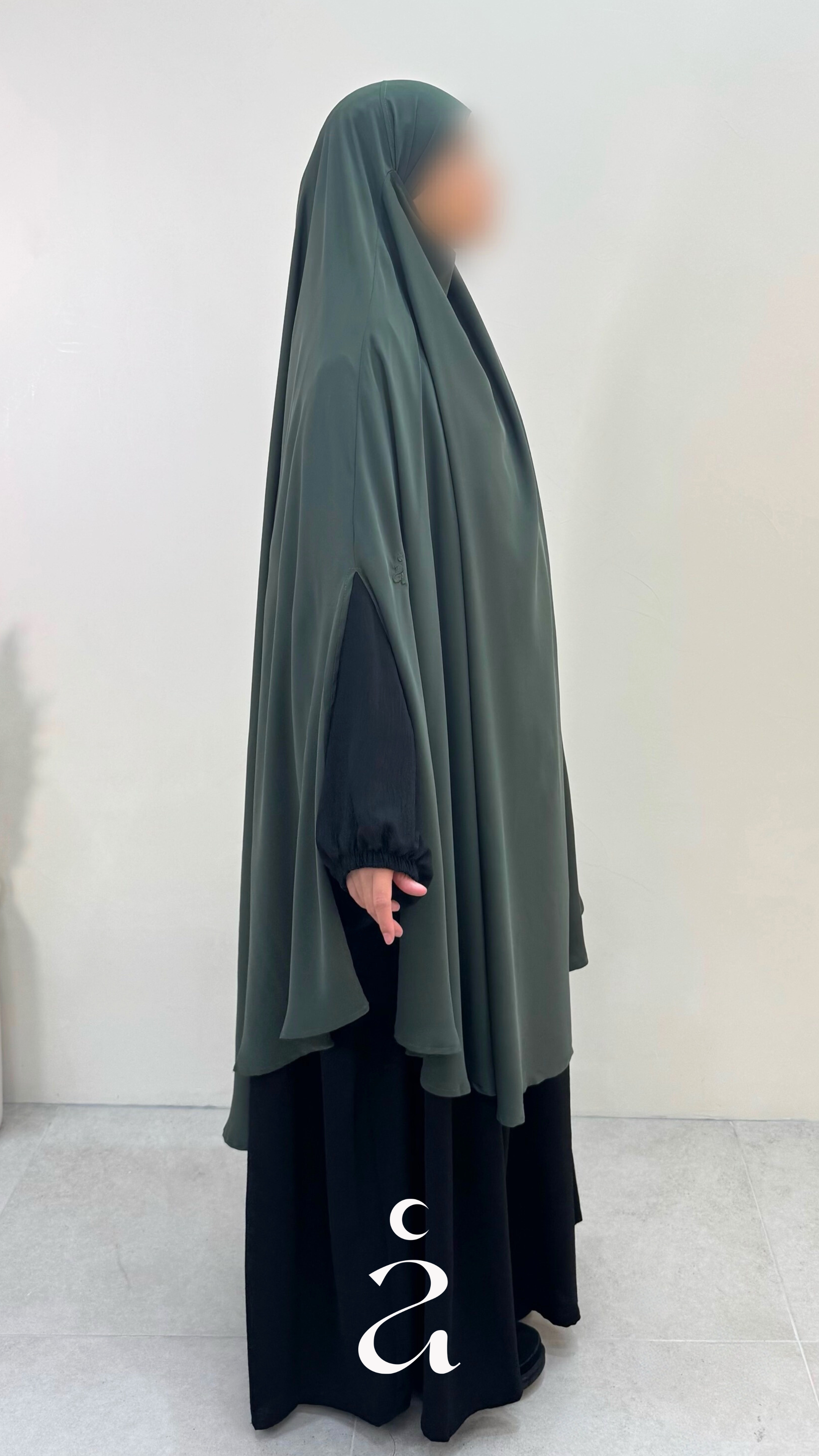 KHIMAR MEDINE - MAXI FENTE signature  Kaki