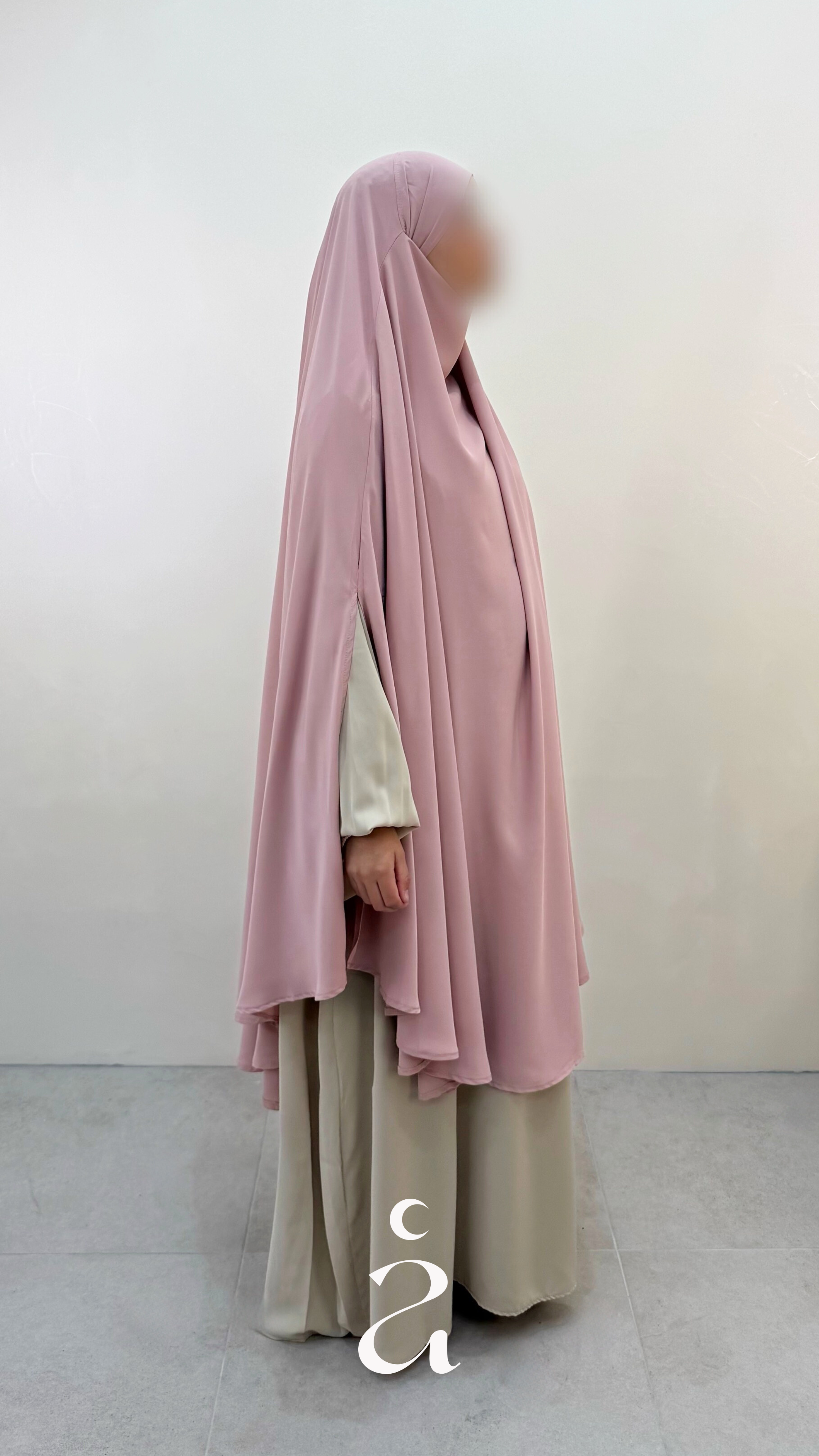 KHIMAR MEDINE - MAXI FENTE signature  Rose