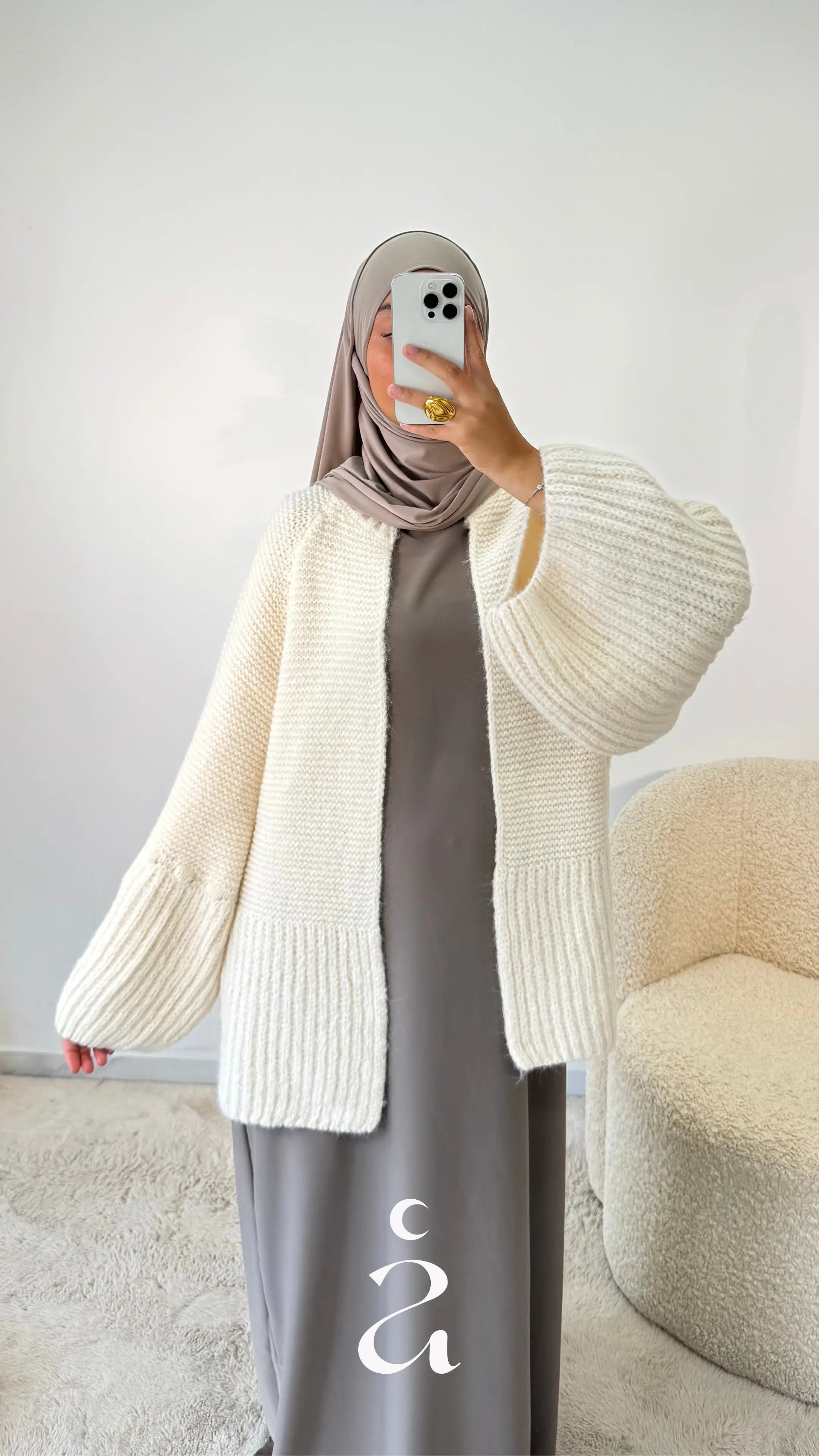 GILET TRICOT - NASNA  LX/L / Crème