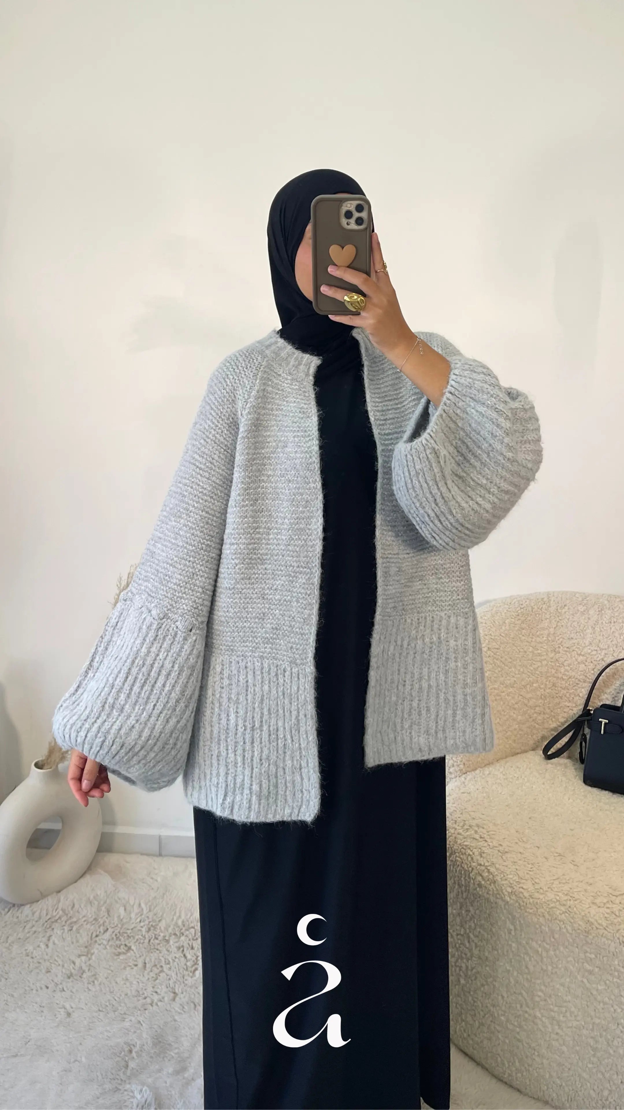 GILET TRICOT - NASNA  LX/L / Gris clair