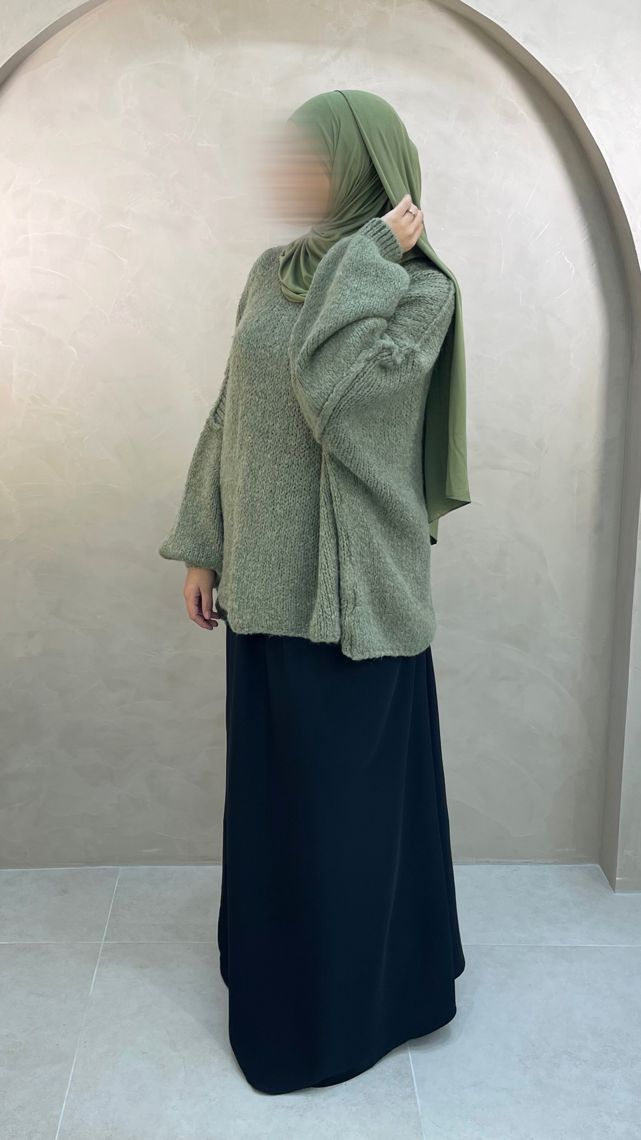 JUPE SOIE DE MEDINE AVEC POCHE - ANNA  Noir