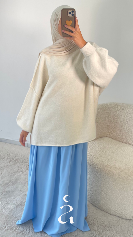 JUPE SOIE DE MEDINE  Bleu bébé