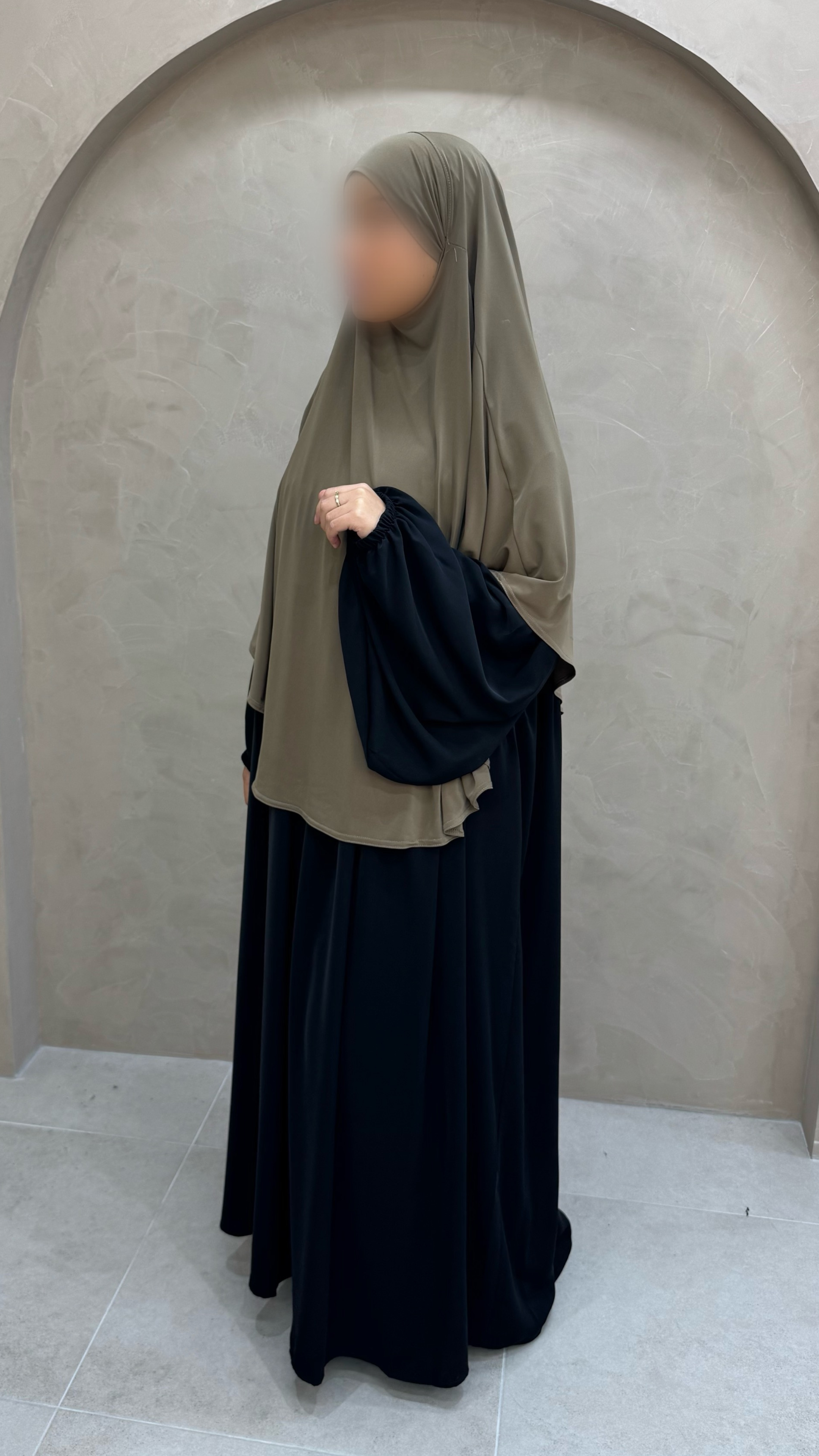 KHIMAR JERSEY - LONG  Taupe
