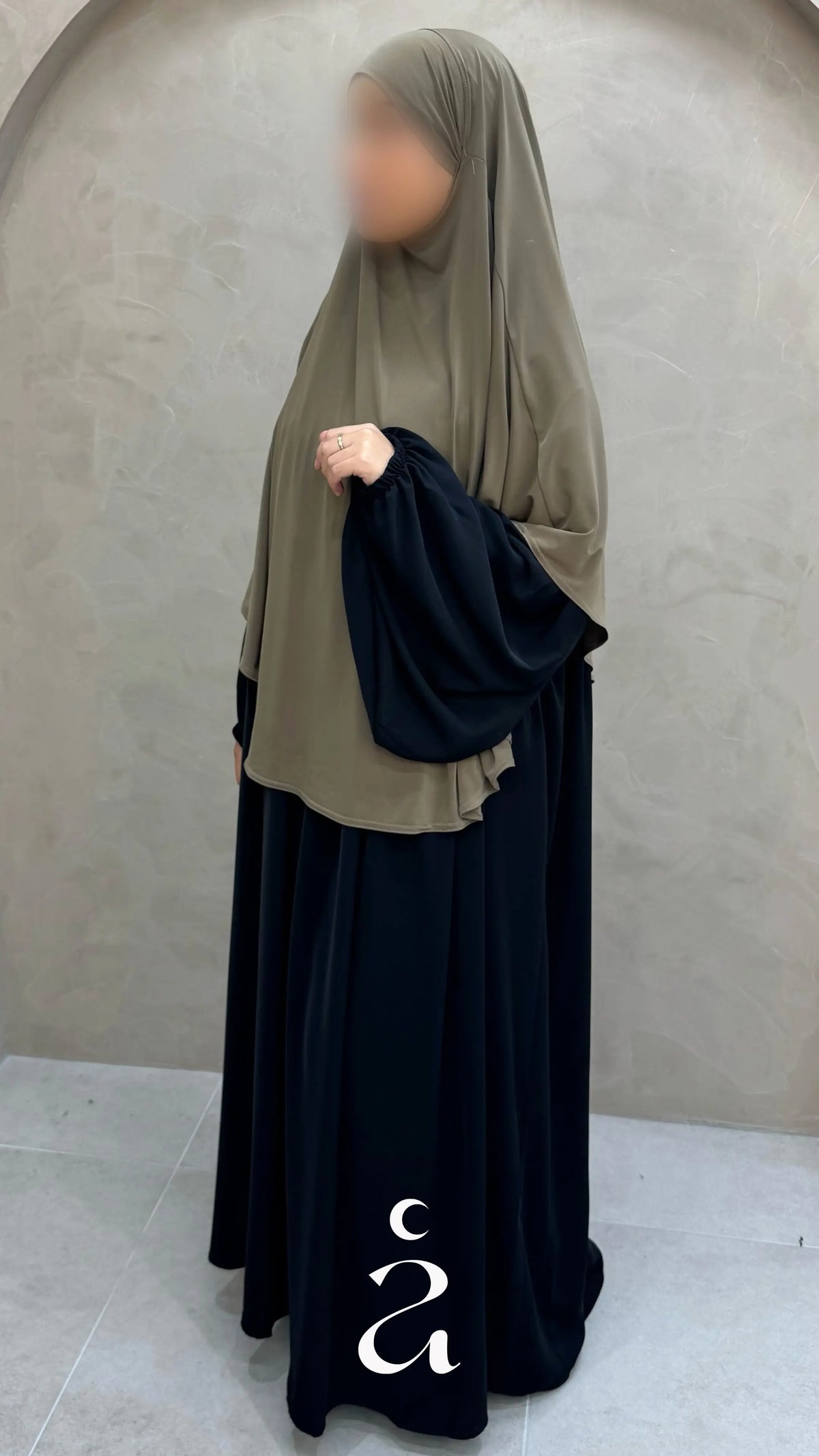 KHIMAR JERSEY  Taupe foncé