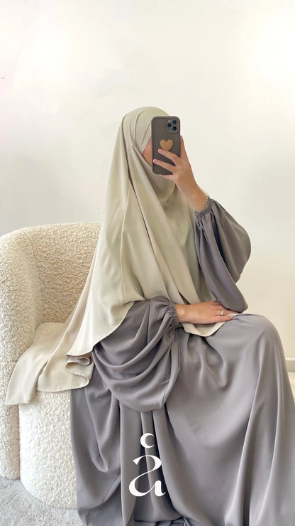 KHIMAR SOIE DE MEDINE - Signature  Beige