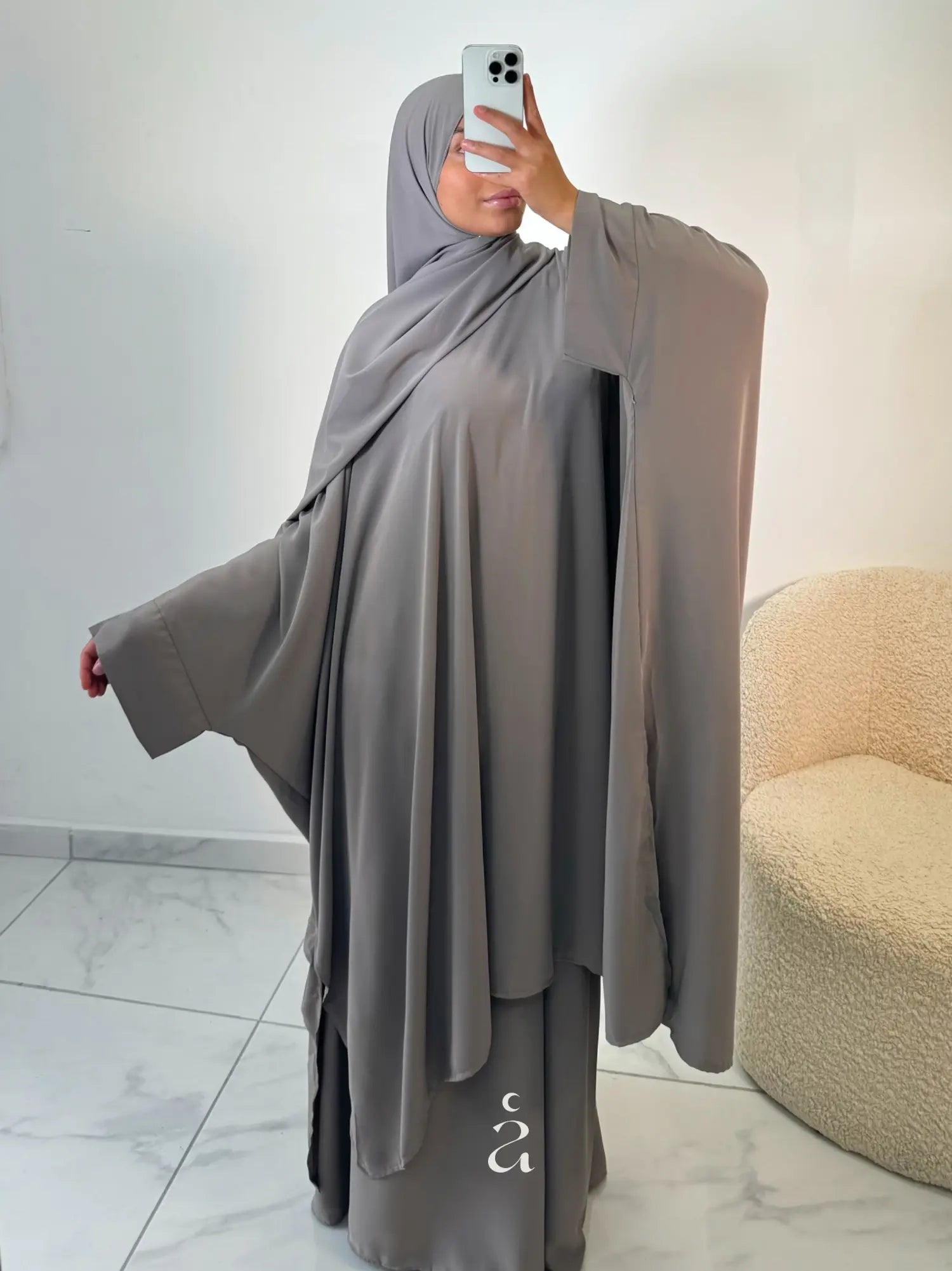 ensemble 3 pièces large femme