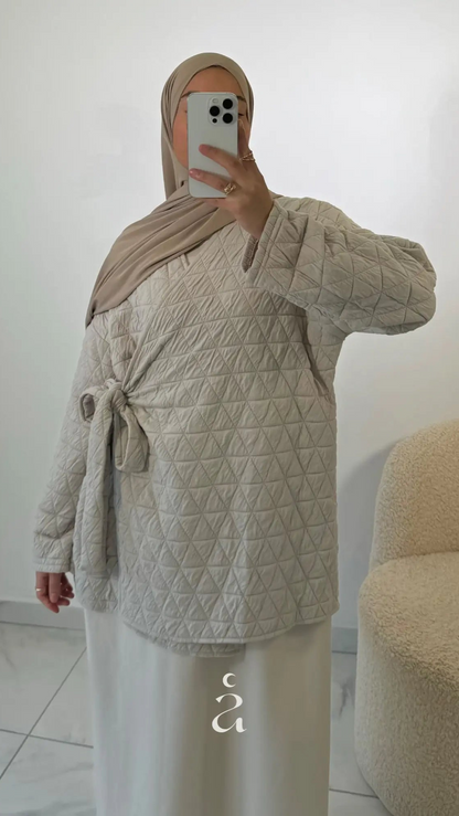 VESTE MATELASSÉE À NŒUD - Alniya Paris