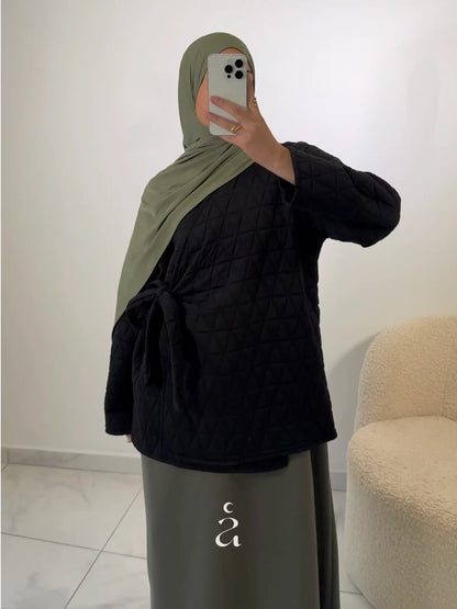 VESTE MATELASSÉE À NŒUD Alniya Paris