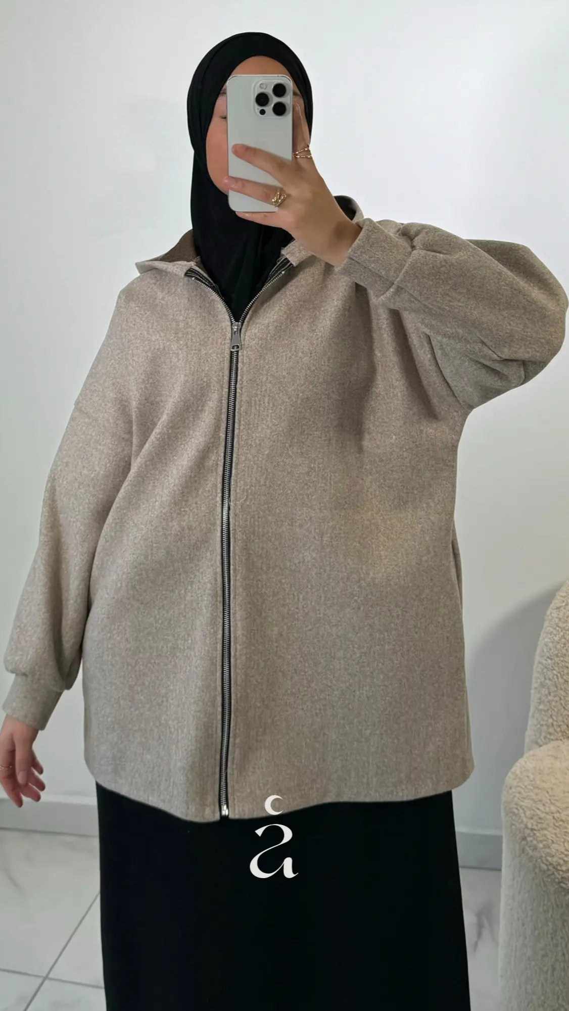 VESTE À ZIP - Alniya Paris