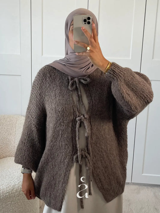CARDIGAN À NŒUDS - Alniya Paris