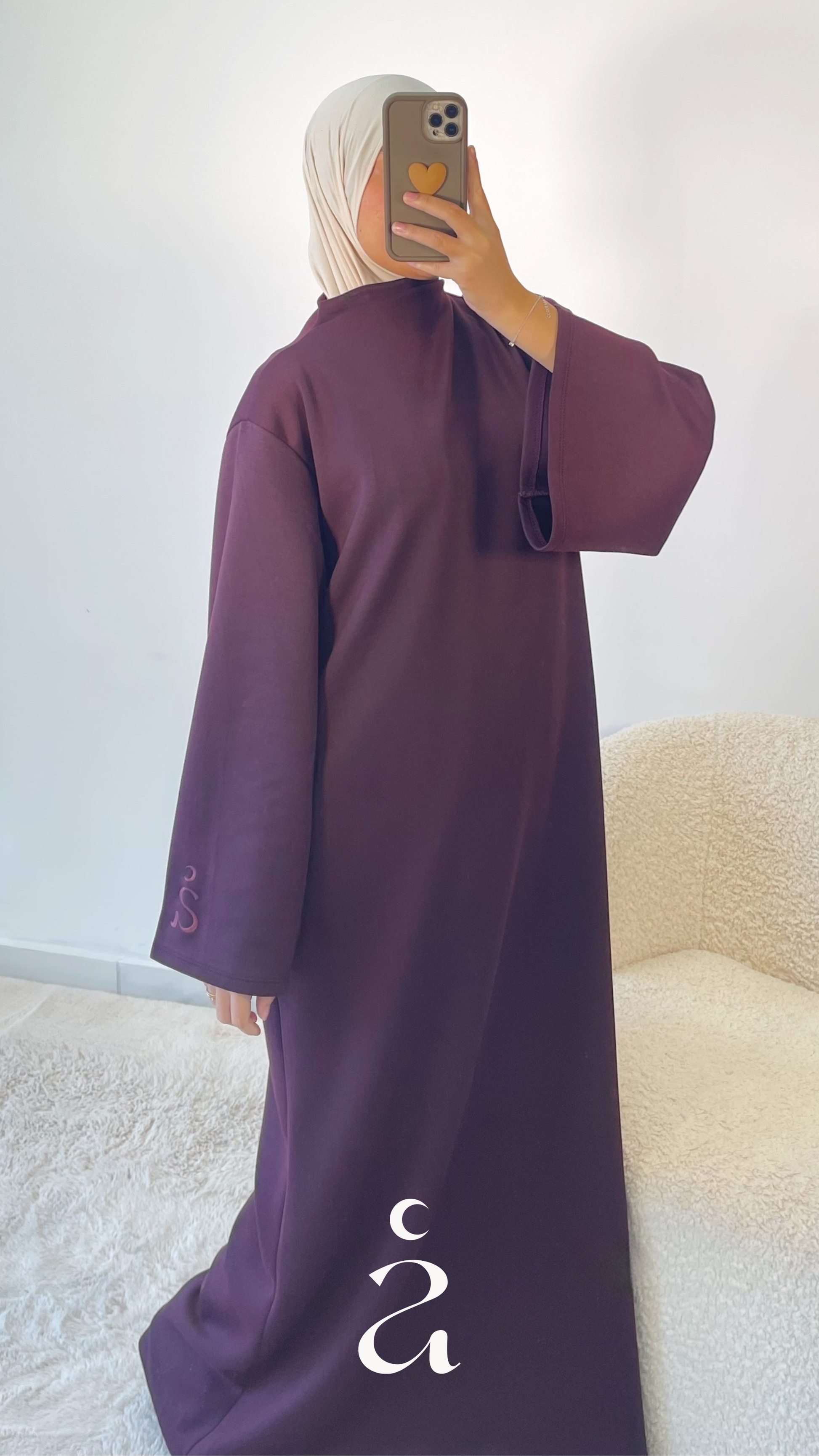 Robe Jogging Coton Mariya - Alniya  Prune / Taille 3
