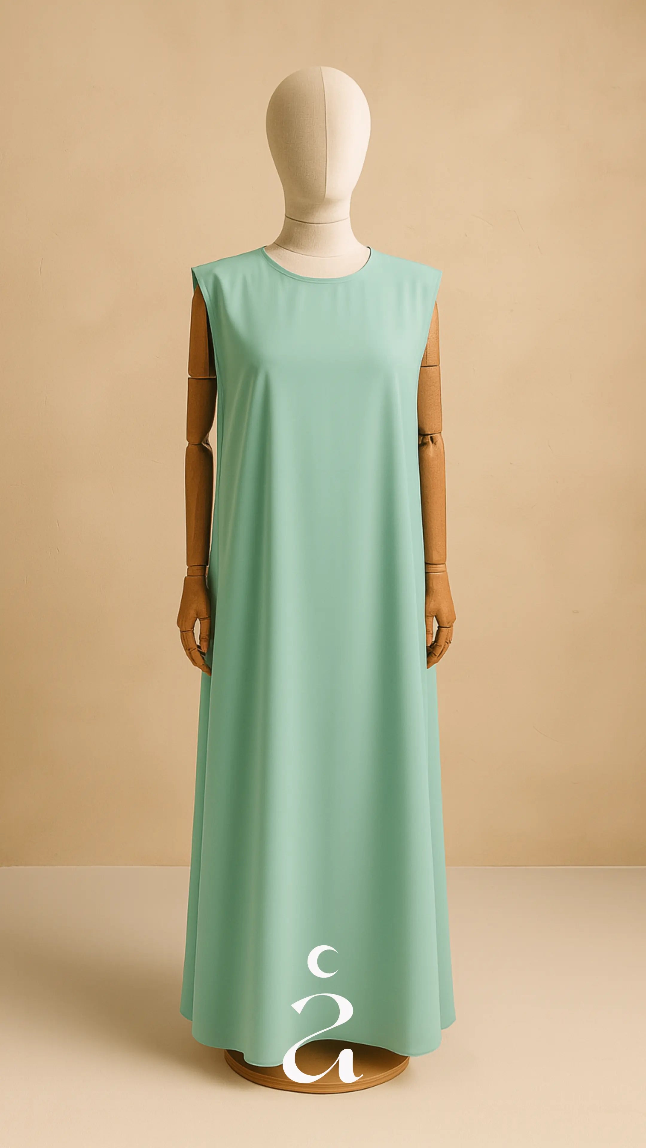 SOUS ROBE - SOIE DE MEDINE  Vert d'eau clair